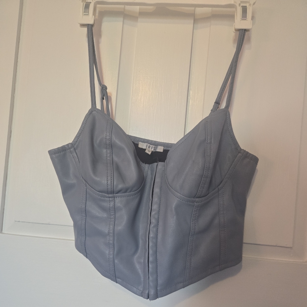 Iris Gray Fitted Bustier Camisole